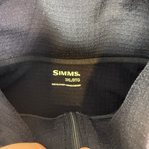Simms Men's Thermal QTR Midlayer 1/4 Zip Insulated Waffle Top Size 3XL - Picture 4 of 6